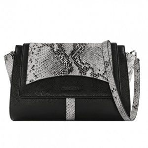 SNAKE EMBOSSED CROSSBODY BAG